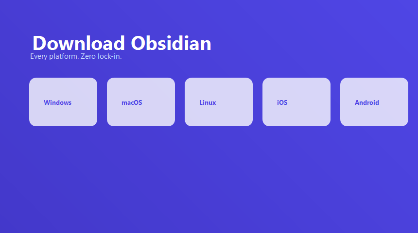 Obsidian PKM全平台下载